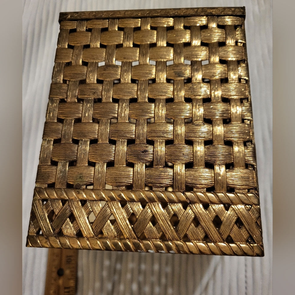 Golden Brass Tissue Box Cover, bed bath and beyond - Picture 9 of 12